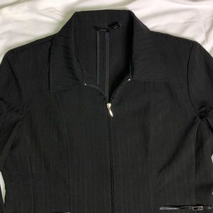 Erika Black Zip Up Career Jacket Size 14 (119)